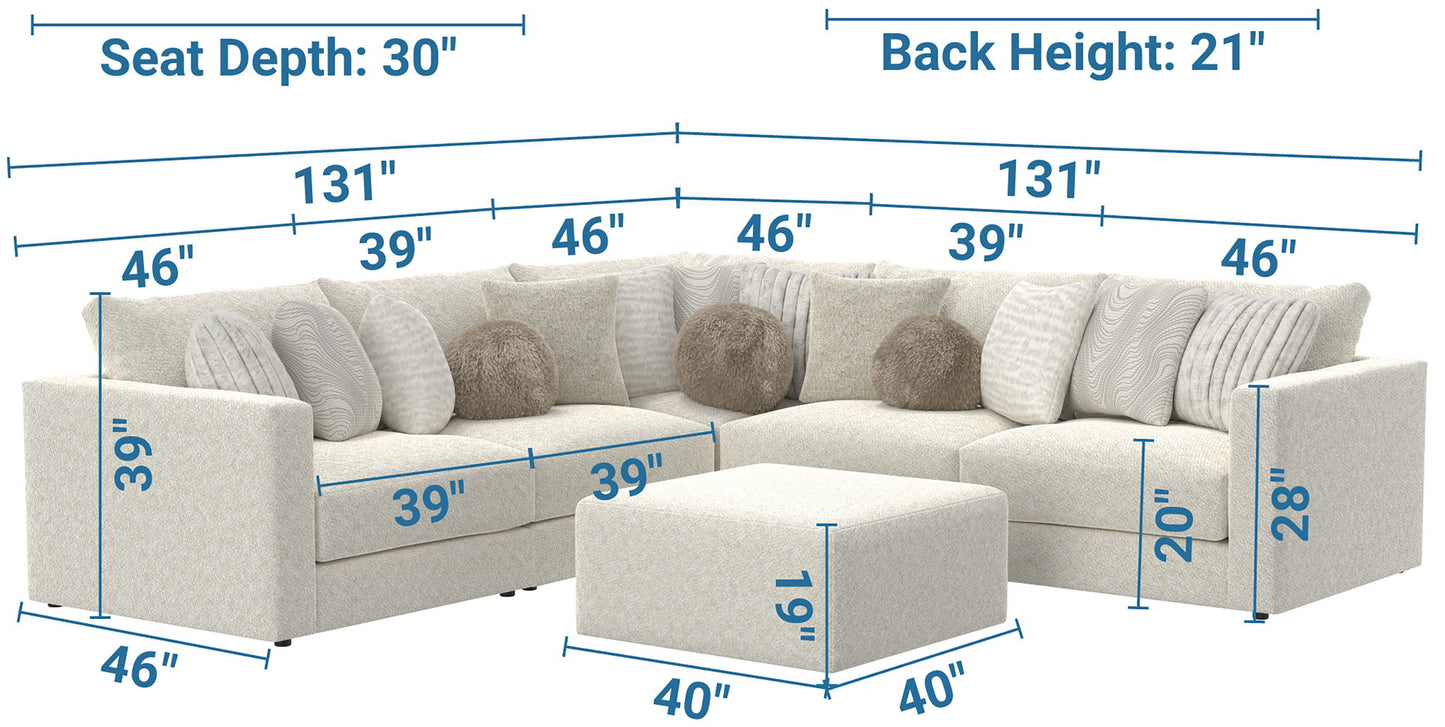Ritzy - Modular Sofa And Included Cocktail Ottoman