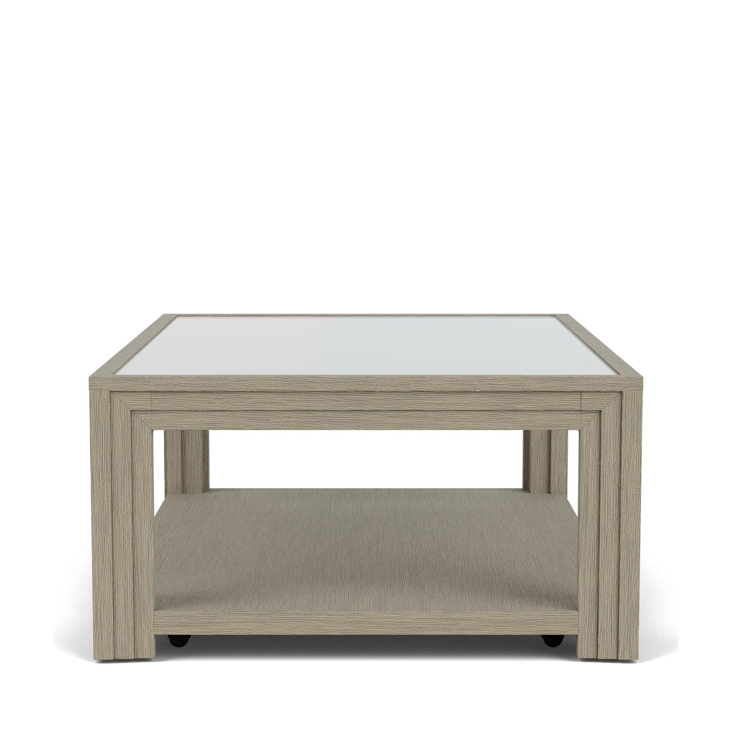 Wilde - Rectangular Glass Top Coffee Table - Light Brown