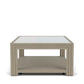 Wilde - Rectangular Glass Top Coffee Table - Light Brown
