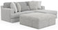 Logan - Upholstered Sectional With Comfort Coil Seating - 46" Cocktail Ottoman And Accent Pillows Included