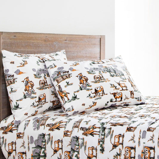 Ranch Life - Queen 200TC Cotton Sheet Set (Set of 4) - Duffle Bag