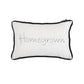 Blackberry - Homegrown Embroidery Lumbar Pillow - White