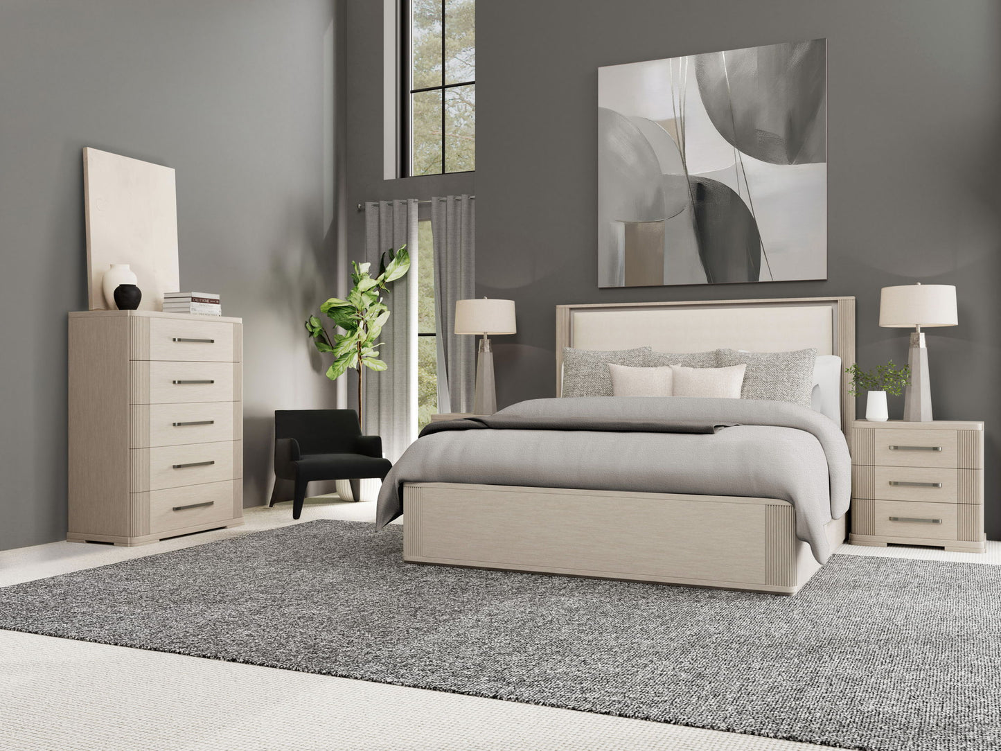 Alexis - Upholstered Panel Bed