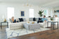 Polaris - Sectional With Comfort Coil Seating, 9 Included Accent Pillows And Included Cocktail Ottoman