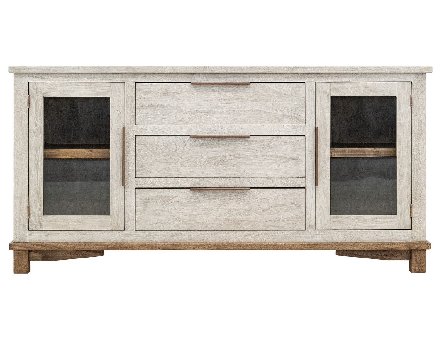 Loft - 3 Drawer & 2 Door Buffet - Gray / Beige