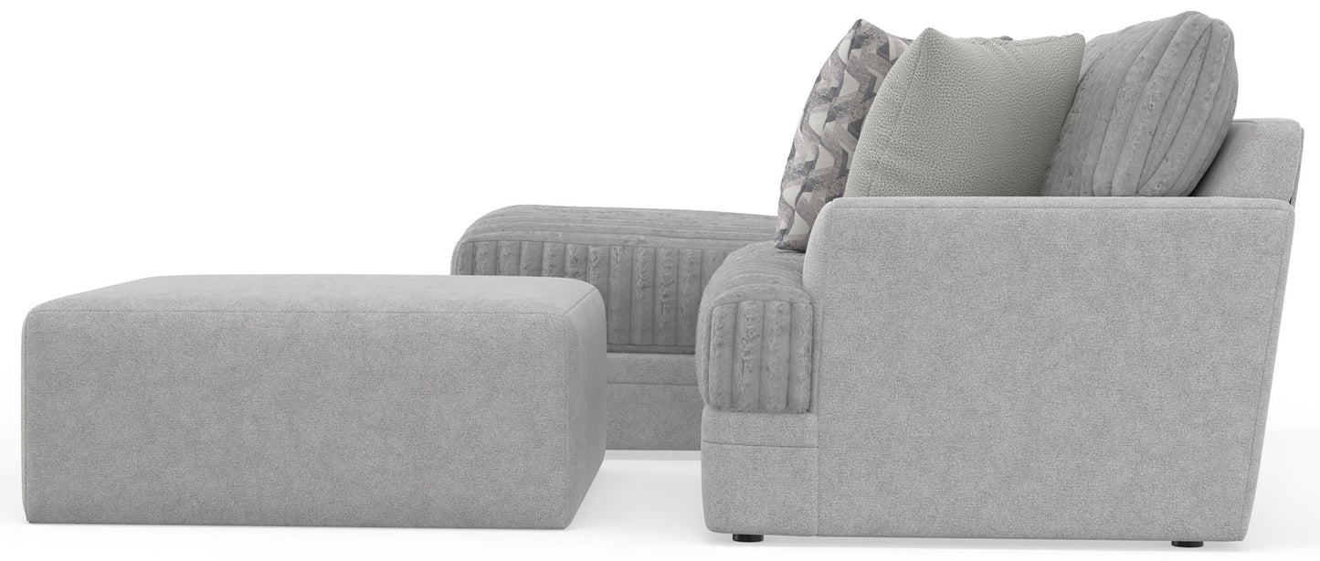 Titan - Sectional With Comfort Coil Seating, Cocktail Ottoman And Accent Pillows Included