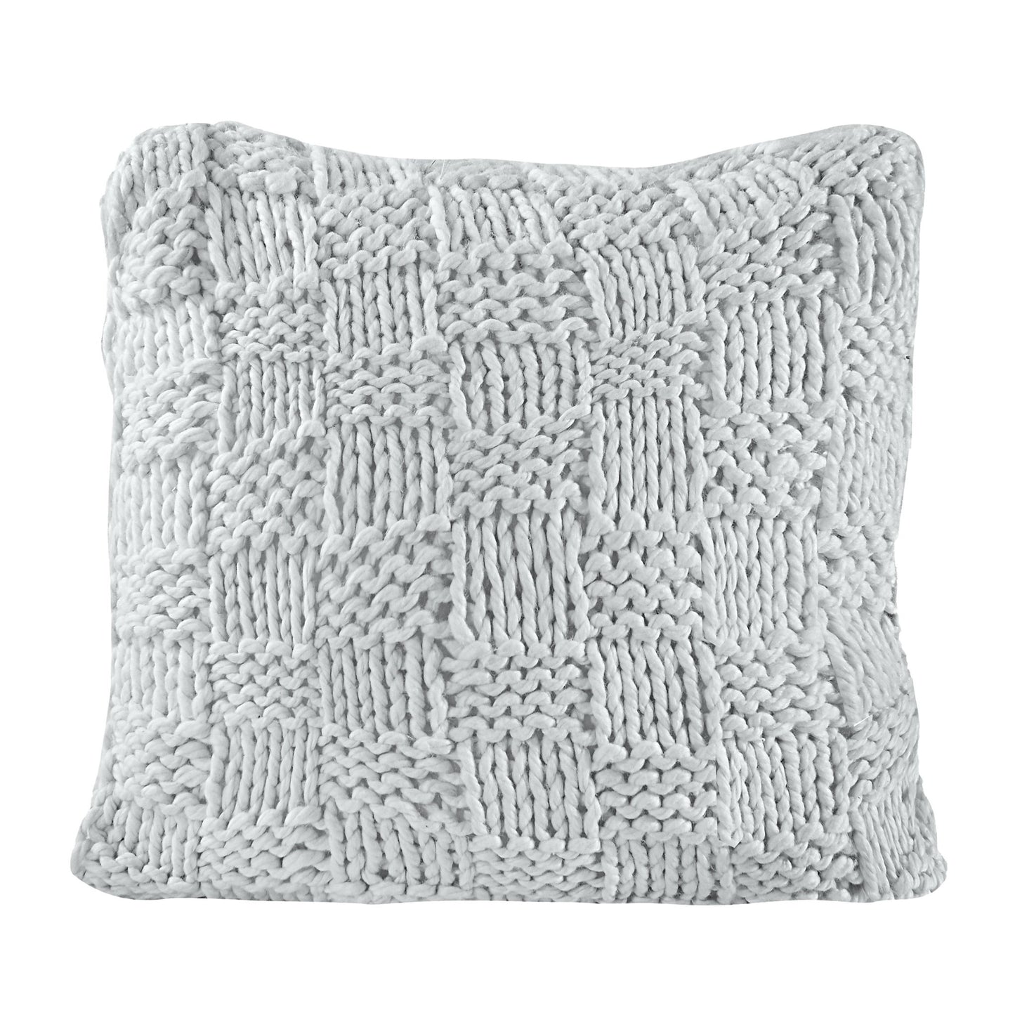 Chess Knit - Euro Sham - Gray