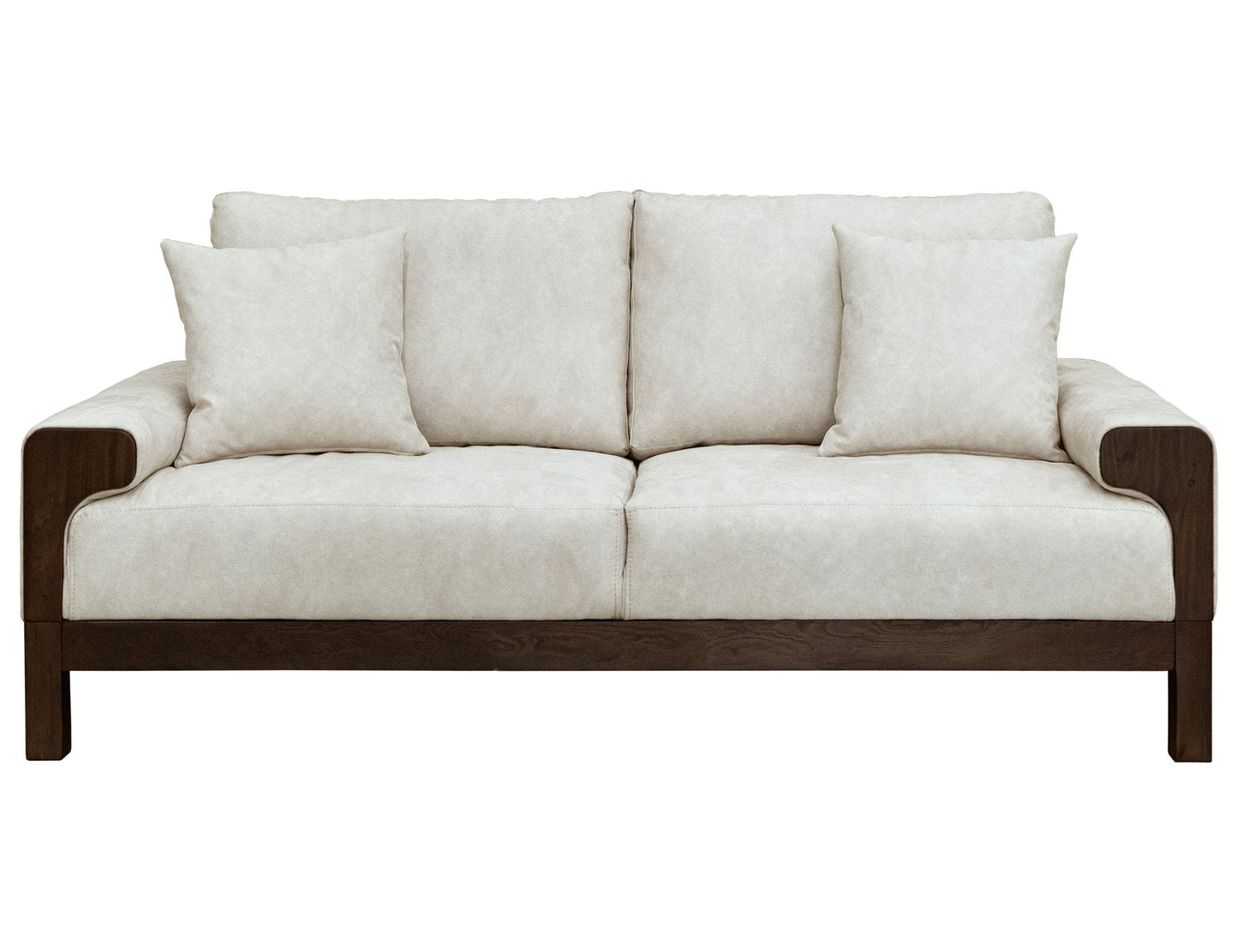 Raramuri - Loveseat - White / Dark Brown
