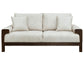 Raramuri - Loveseat - White / Dark Brown