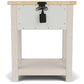 Glenndale - One Drawer Nightstand - Aged White / Wheat