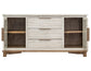 Loft - 3 Drawer & 2 Door Buffet - Gray / Beige