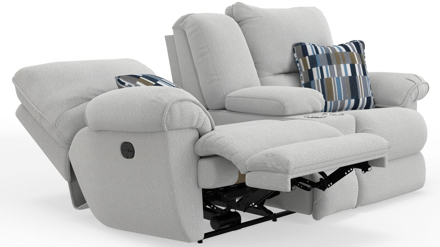 Lenny - Power Lay Flat Reclining Console Loveseat