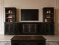 Pueblo - TV Stand / Console / Wall Unit - Black / Medium Brown
