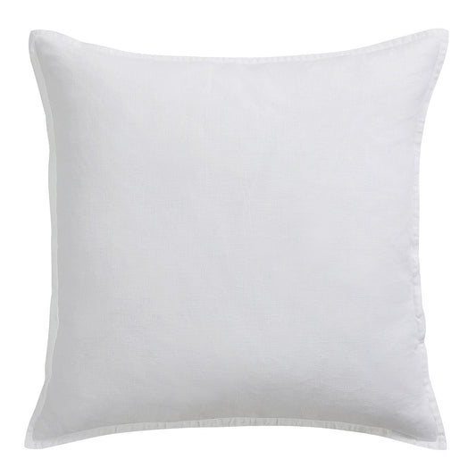 100% French Flax Linen - Euro Sham - White