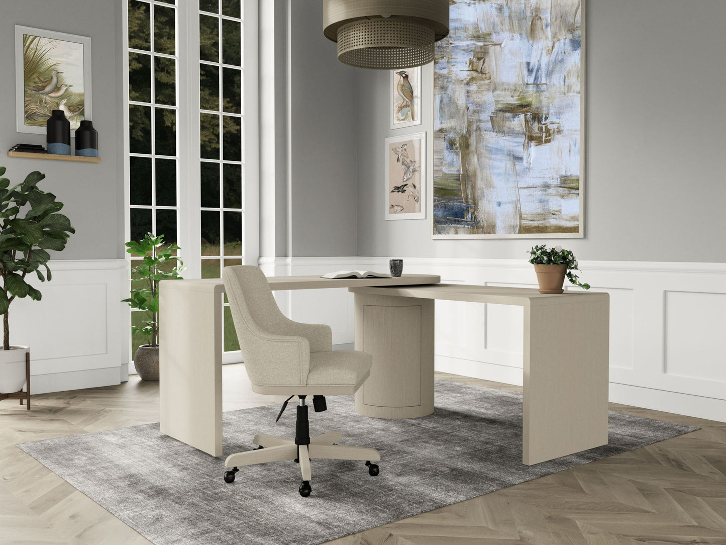 Maren - Upholstered Desk Chair - Beige