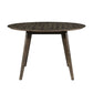 Rex - 48" Round Dining Table & 4 Open Back Chairs - Dark Brown