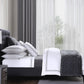 Border Embroidery - King Sheet Set (Set of 4) - Gray