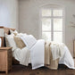 Stonewashed Cotton Waffle Weave - King Duvet Cover Set (Set of 3) - White