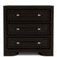 Lydia - 3 Drawer Nightstand - Dark Brown