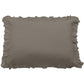 Lily - Washed Linen Ruffled Dutch Euro Pillow - Taupe