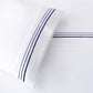 Border Embroidery - Queen Sheet Set (Set of 4) - Navy