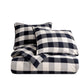 Camille - Full Buffalo Check Comforter Set (Set of 3) - Black / Natural