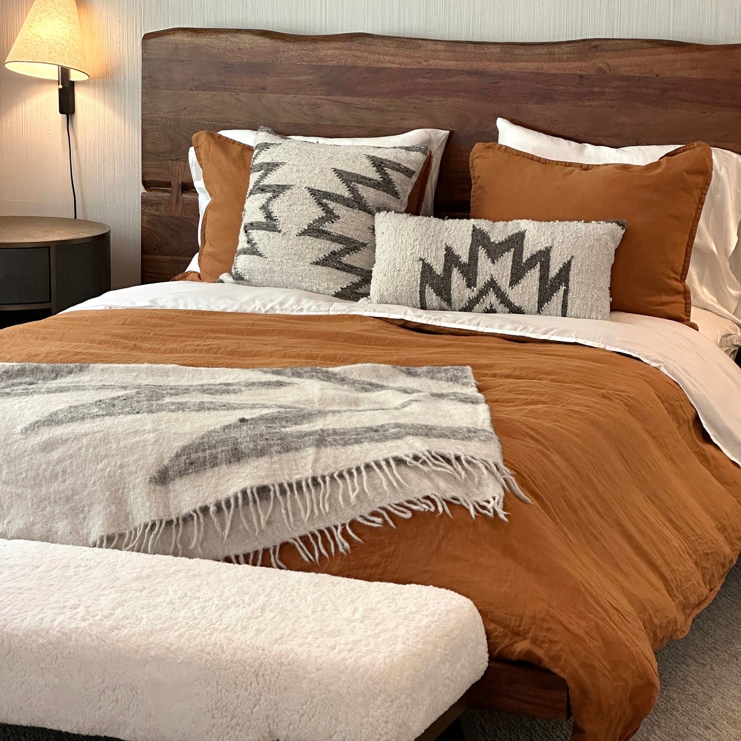 Maguey - Handwoven Oblong Pillow - Natural / Tan