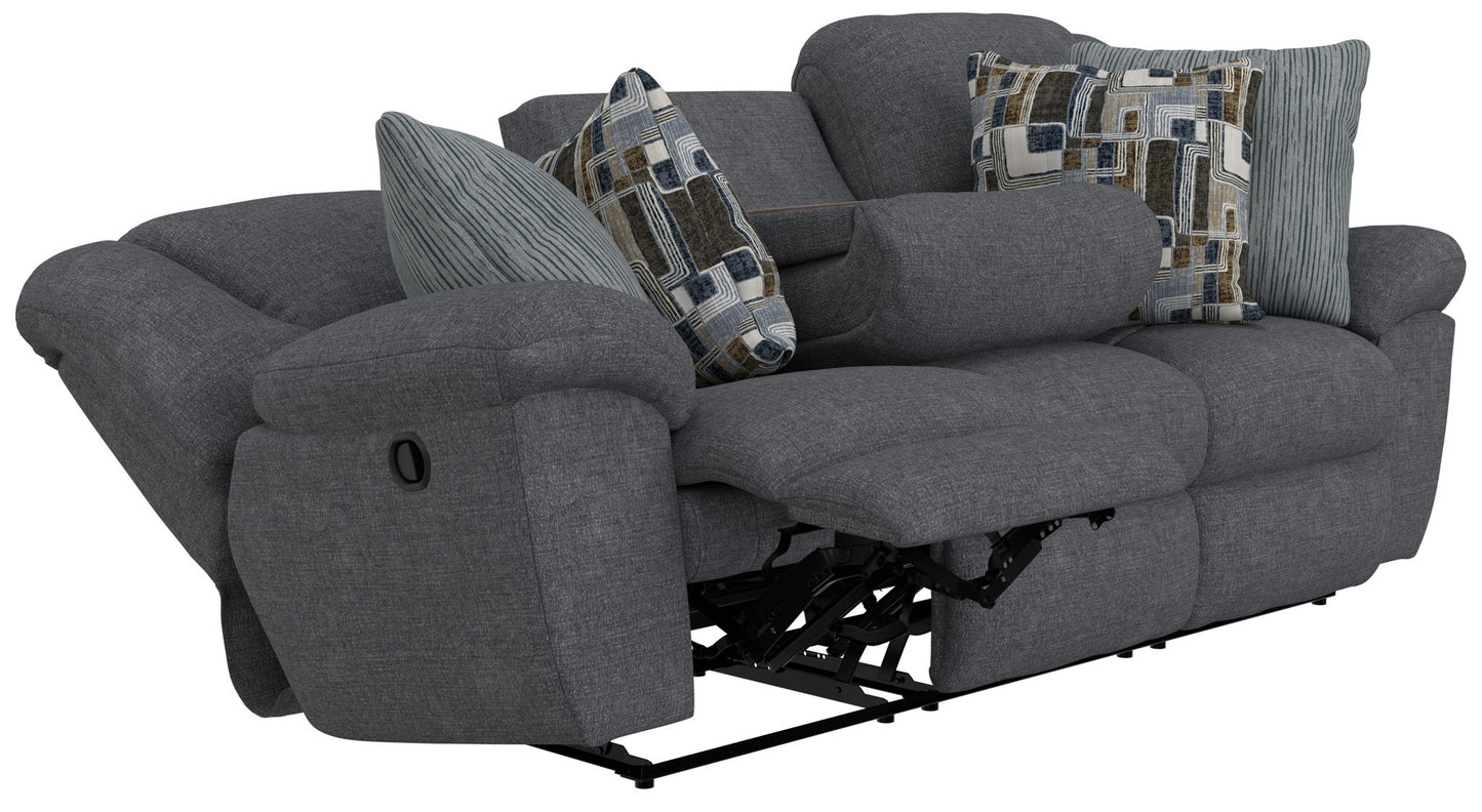 Trifecta - Sofa With 3 Recliners and Drop Down Table
