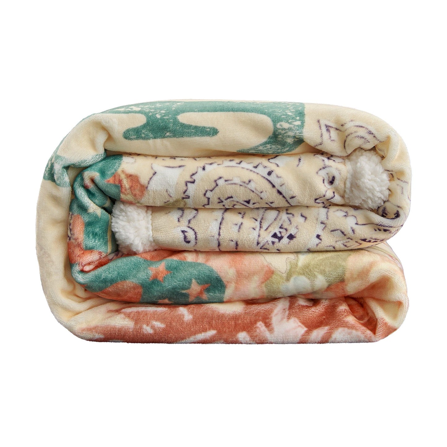 Campfire - Long Live Cowgirls Campfire Sherpa Throw - Multi Color