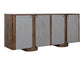 Nashville - 4 Door TV Stand/Console - Brown / Gray