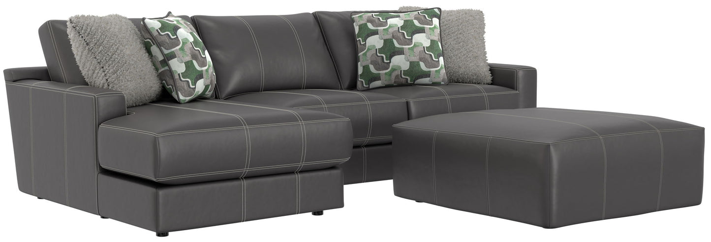 Minori - Italian Leather Sofa / Chaise And Cocktail Ottoman
