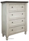 Stone - Chest With 4 Drawers - Antiqued Ivory / Weathered Gray