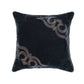 Stella - Boot Stitch Faux Silk Velvet Pillow - Midnight Blue