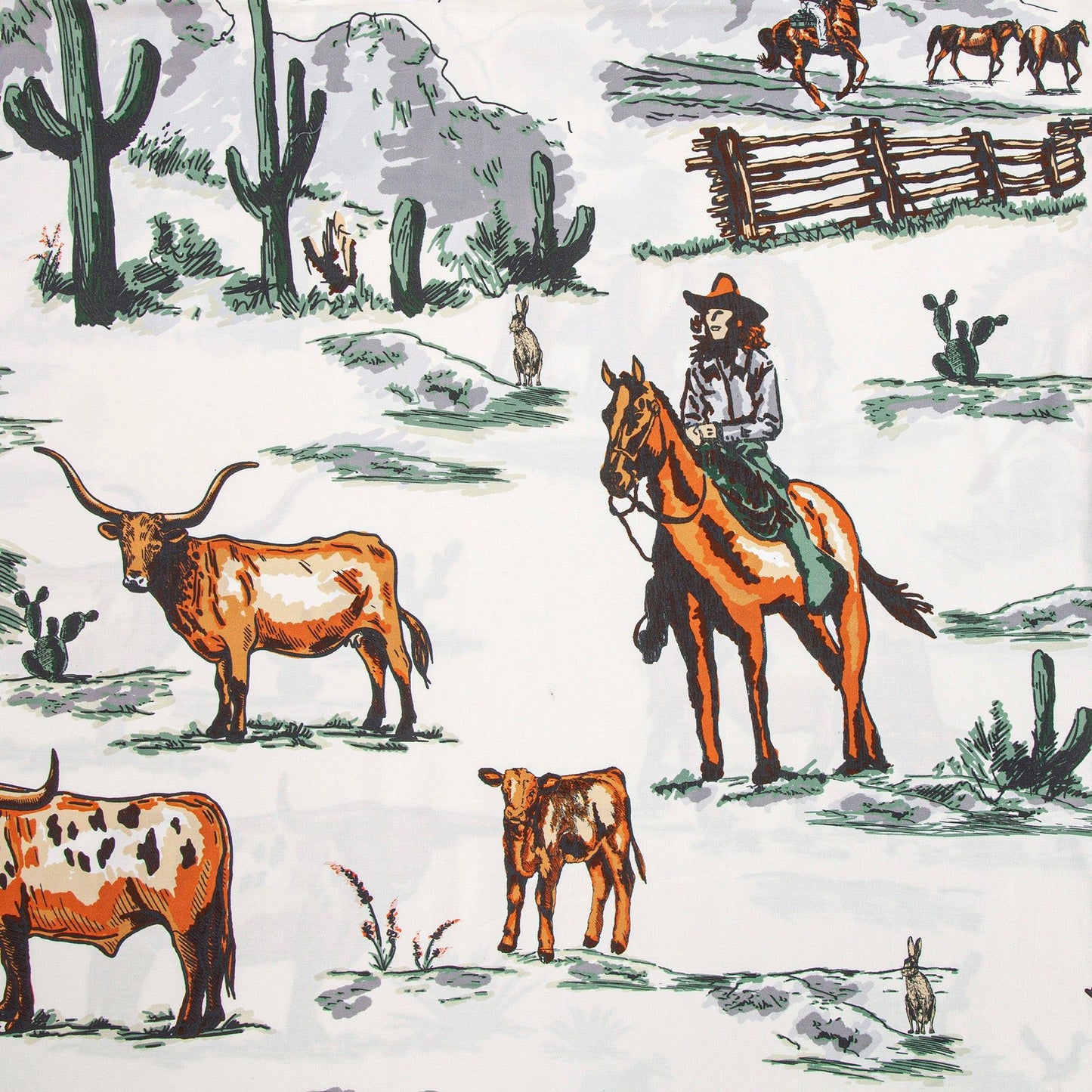 Ranch Life - Queen Reversible Duvet Cover Set (Set of 3) - Duffle Bag
