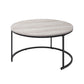 Forma - 4 Piece Occasional Set (1 Coffee, 1 Large End Table & 1 Stool, 1 Small End Table) - Black / White / Gray