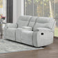 Chablis - Reclining Console Loveseat - Mist Gray