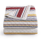 Mystic Stripe - Full/Queen Cotton Gauze Quilt Set (Set of 3) - Merlot