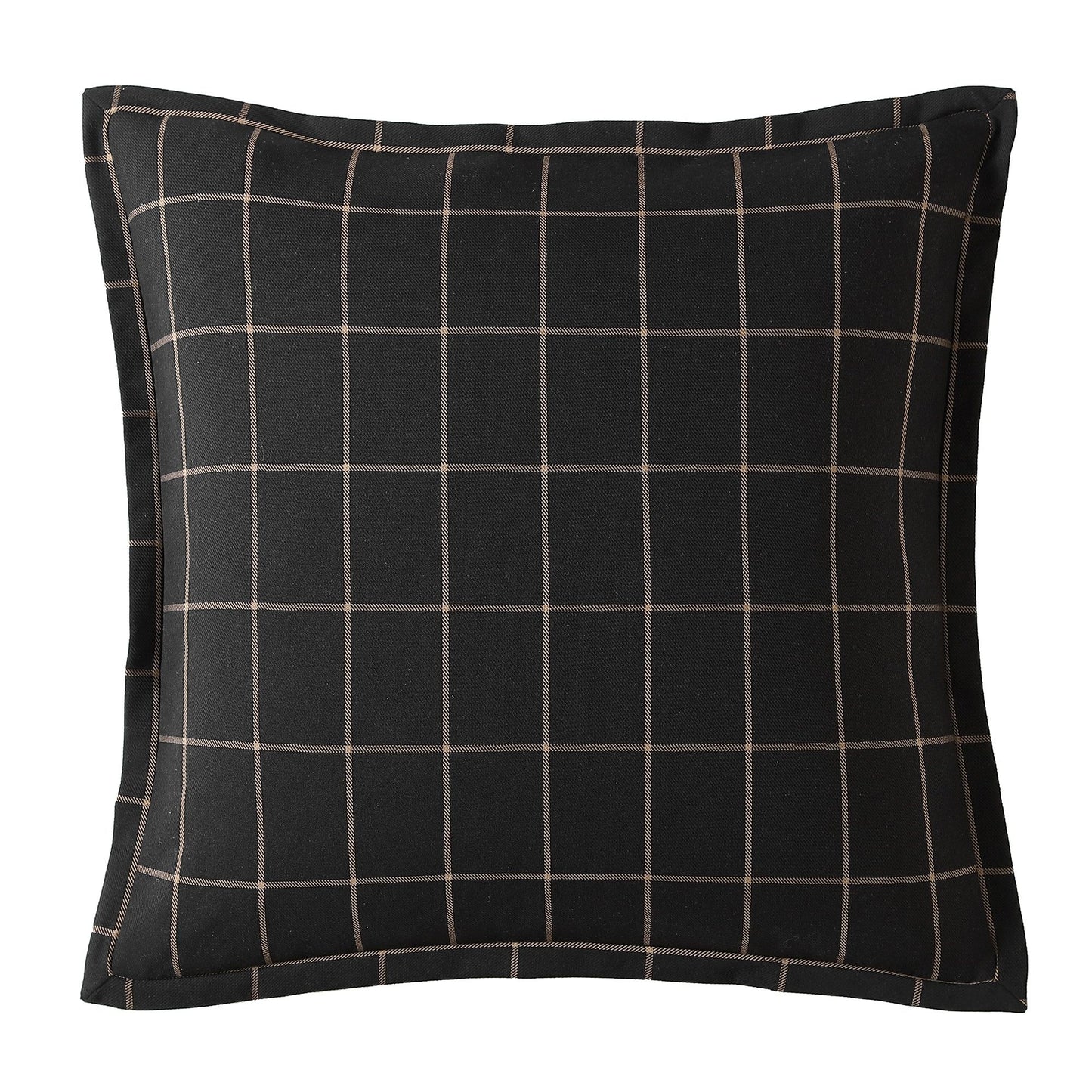 Windowpane - Plaid Euro Sham - Black