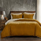 Stella - King Faux Silk Velvet Duvet Cover Set (Set of 3) - Saffron