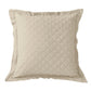 Diamond Linen - Linen Cotton Diamond Quilted Euro Sham - Light Tan