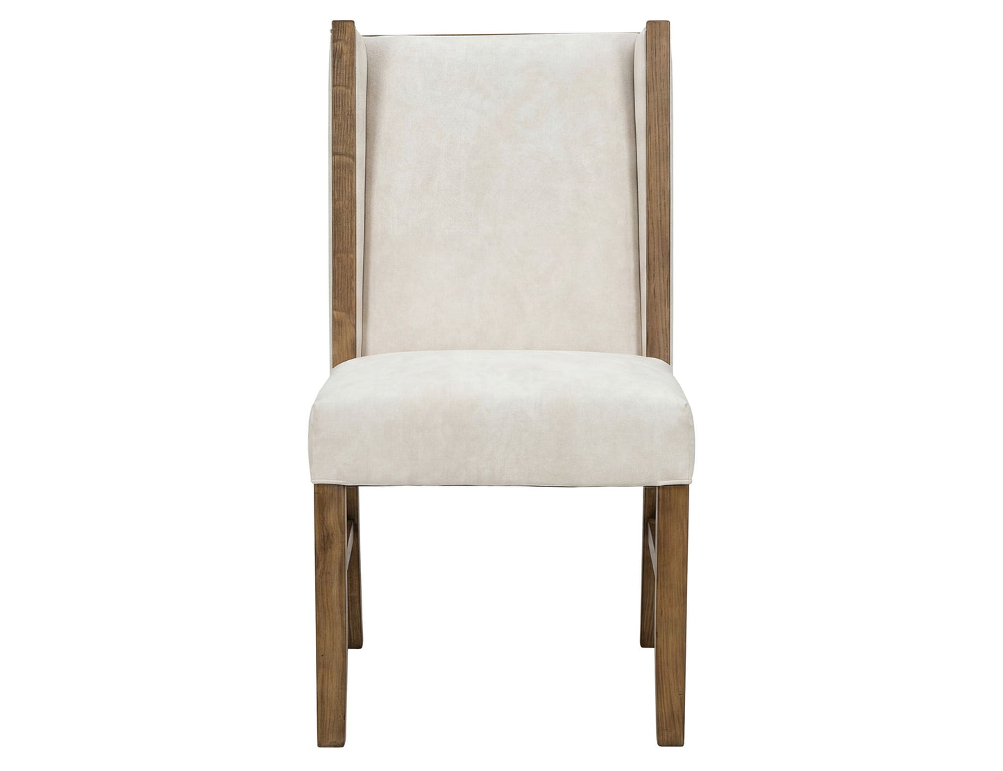 Silver - 39'' Upholstered Chair (Set of 2) - Ivory / Dark Brown