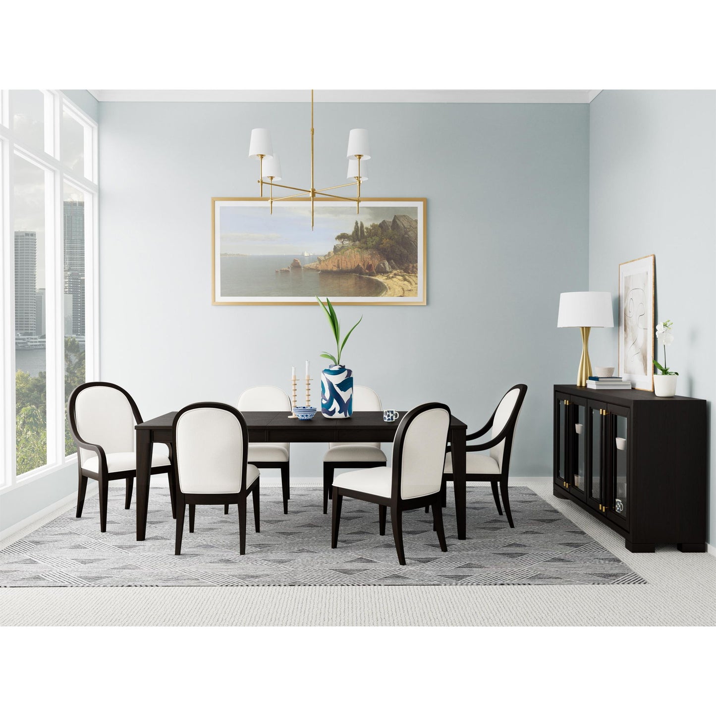 Lydia - Rectangular Dining Table - Dark Brown