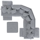 Majesty - Deep Seating Power Reclining Sectional And Ottoman