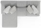 Logan - Upholstered Sectional With Comfort Coil Seating And Accent Pillows Included