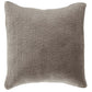 Stonewashed Cotton Velvet - Quilted Euro Sham - Taupe