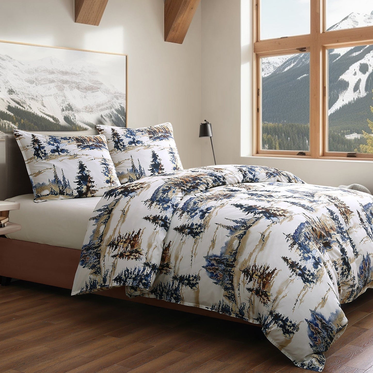 Acadia - King Reversible Comforter Set (Set of 3) - Copper