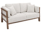 Roots - Wooden Frame Upholstered Loveseat - Talawa / Beige