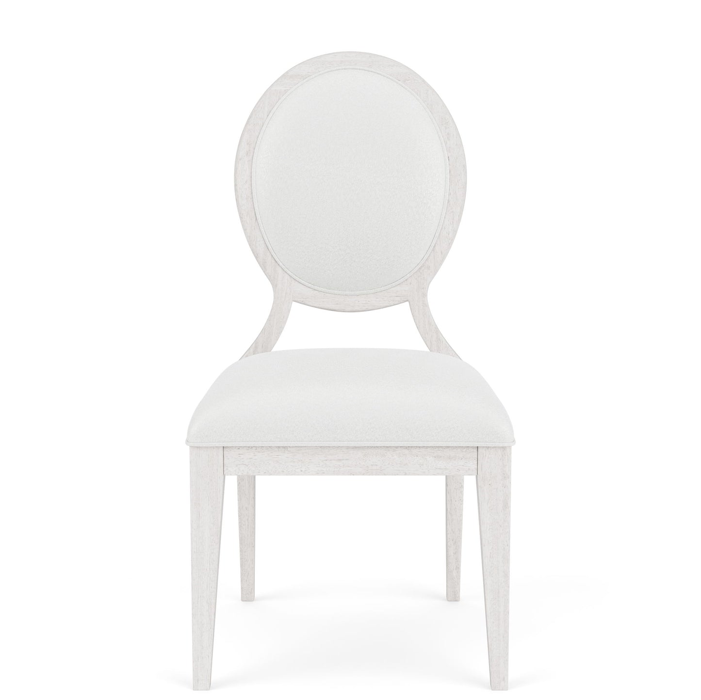 Hepburn - Oval Back Upholstered Side Chair (Set of 2) - White