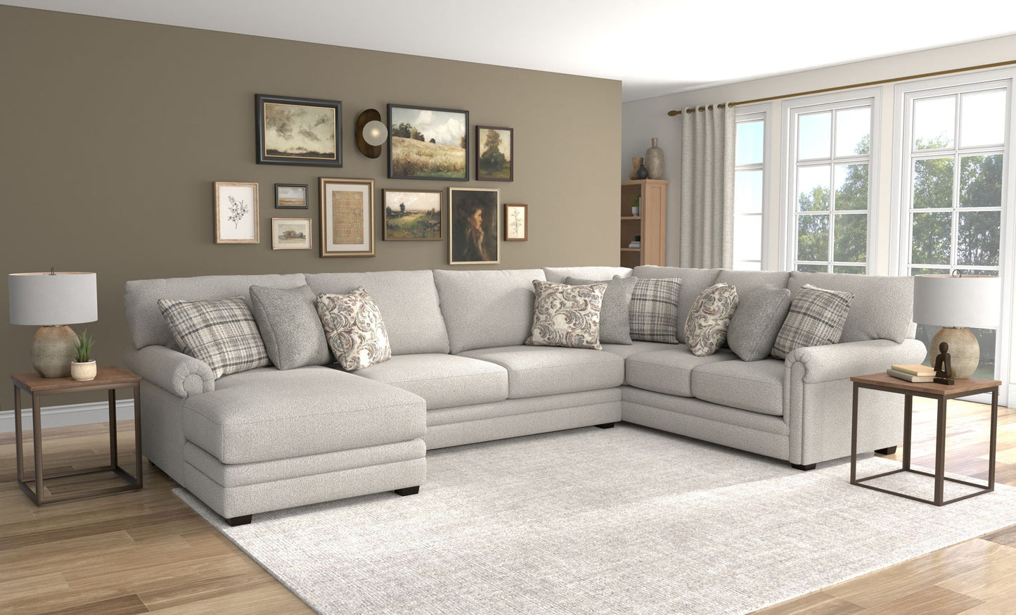Livingston - Sectional With Comfort Coil Seating And Accent Pillows Included
