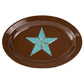 Rustic Star - Star Serving Platter - Brown / Turquoise